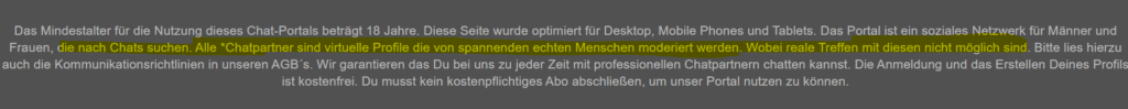 myDates: Eine kritische Analyse von Versprechen und Realität auf einer Dating-Plattform In der Fußzeile finden wir bereits den ersten Hinweis auf die Existenz gefälschter Profile.