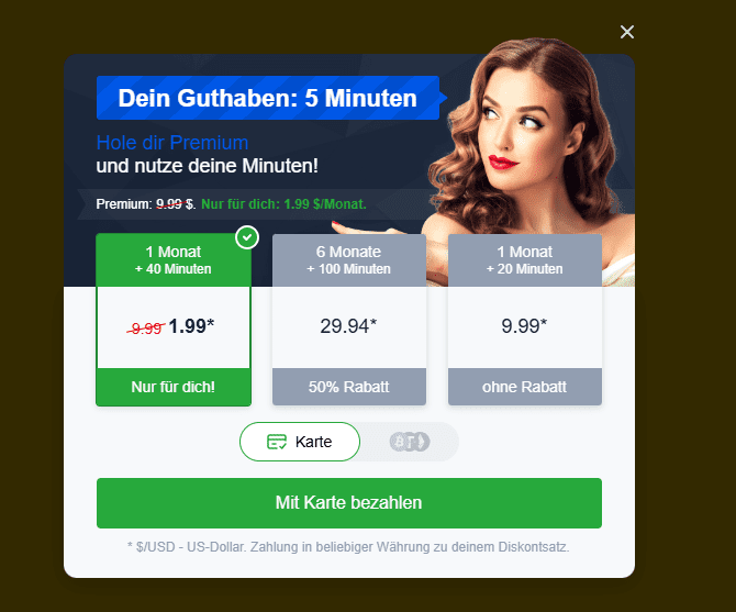 StrangerCam.com preis