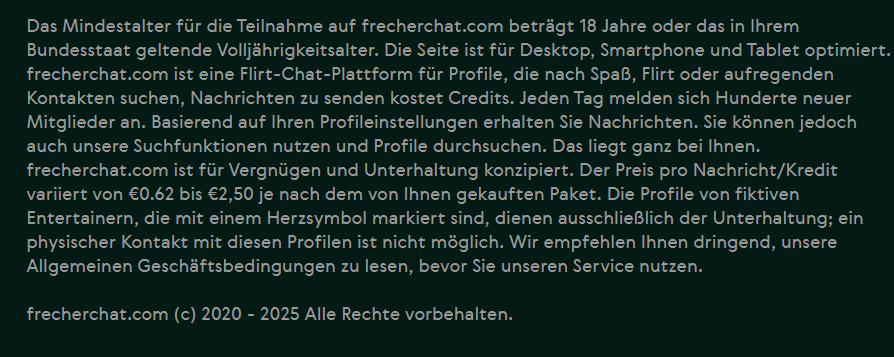 In der Fußzeile finden wir das Geständnis der von Bots betriebenen Fake-Profile.