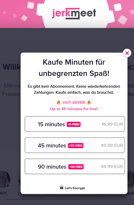 JerkMeet im Test: Ein teurer Klon, der Ihr Geld verbrennt (und Sie dabei filmt) Was kostet JerkMeet? preis